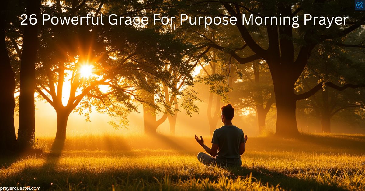 26 Powerful Grace For Purpose Morning Prayer